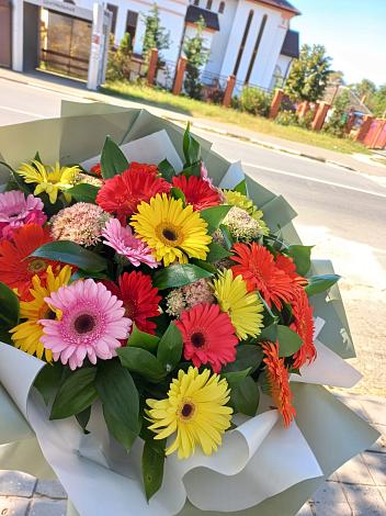 Букет цветов из: Герберы в Платнировской